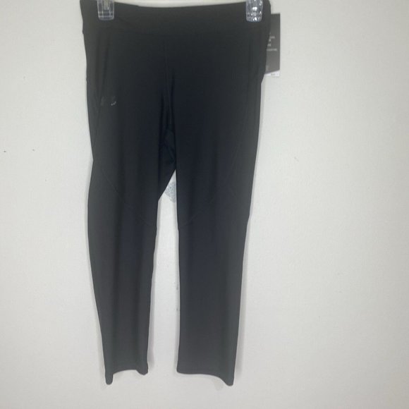 NWT Under Armour Womens HeatGear Armour Capri Leggings Pants M Black Pockets - Picture 1 of 8
